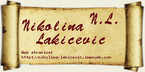 Nikolina Lakićević vizit kartica